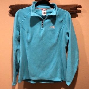THE NORTH FACE 1/4 Zipper Pullover Blue Fleece Jacket Women's Size Medium